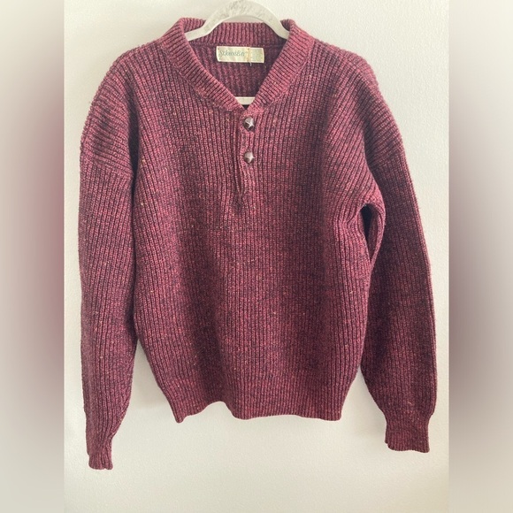 Vintage 90’s St John’s Bay Purple Plum Wool Blend Sweater Medium - Picture 1 of 11